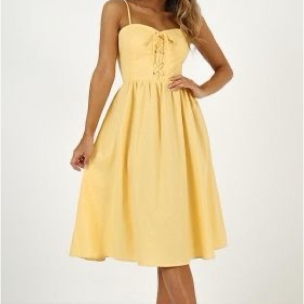 Yellow dress from Showpo.